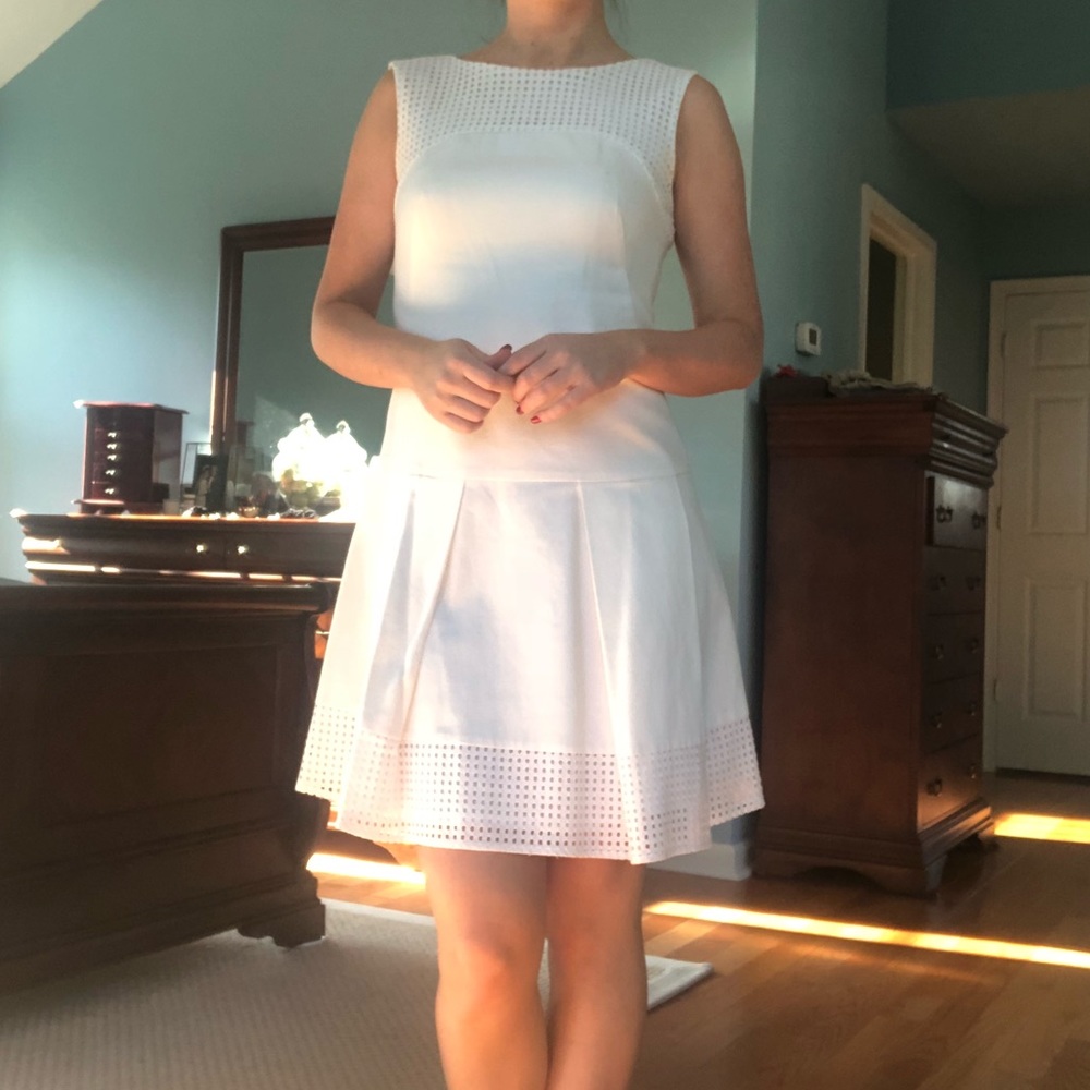 Ann Taylor White Cotton Tennis Dress